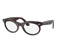Ray-Ban RB2242F Wayfarer Oval Asian Fit Men's Glasses, Tortoiseshell, Size 53
