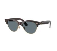 Ray - Ban RB2341 CLUBMASTER WAY 990/3R Unisex Sunglasses Acetate Havana Blue Squared Polarized