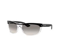 Ray - Ban RB2489 BALORAMA 129432 Unisex Sunglasses Acetate Black Grey Squared Normal Shaded