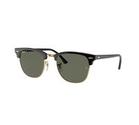 Ray - Ban RB3016F CLUBMASTER LOW BRIDGE FIT 901/58 Unisex Sunglasses Acetate Black G15 Squared Polarized