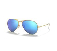 Ray Ban RB3025 112/17 58M Matte Gold/Multi Blue Mirror Aviator rb3025 blue and gold