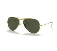 Ray-Ban Unisex's RayBan Aviator Classic Sunglasses, Gold Frame with Green G-15 Lenses, 62 mm