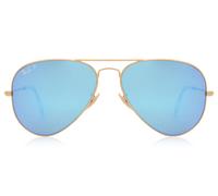 Ray-Ban RB3025 Aviator Flash Lenses Polarized 112/4L Men's Sunglasses Gold Size 58