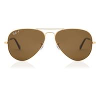 Ray-Ban RB3025 Aviator Large Metal Polarized 001/57 Men's Sunglasses Gold Size 58