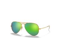Ray-Ban RB3025 Classic Aviator Sunglasses Matte Gold/Grey Mirrored Green 58 mm