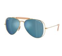 Ray-Ban Sunglasses Unisex The Outdoorsman By Dolce&gabbana - Arista Gold Frame Blue Lenses 53-14