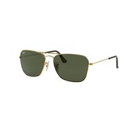 sunglasses Ray Ban RB3136 CARAVAN metal gold dark green 181