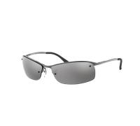Ray - Ban RB3183 004/82 Man Sunglasses Metal Grey Silver Squared Polarized