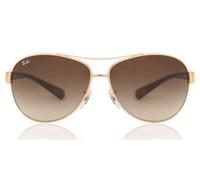 Ray - Ban RB3386 RB3386 001/13 Man Sunglasses Steel Gold Brown Pilot Normal Shaded