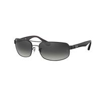 Ray - Ban RB3445 RB3445 006/11 Man Sunglasses Metal Black Grey Squared Normal Shaded