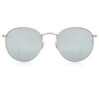 Ray-Ban RB3447 Round Flash Lenses 019/30 Men's Sunglasses Silver Size 50