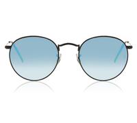 Ray-Ban RB3447 Round Flash Lenses Gradient 002/4O Men's Sunglasses Black Size 50