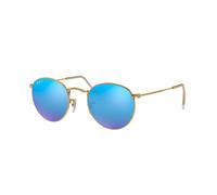 Ray - Ban RB3447 ROUND METAL 112/4L Man Sunglasses Metal Gold Blue Round Polarized