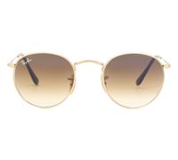 Ray-Ban RB3447 Round Metal Asian Fit 001/51 Men's Sunglasses Gold Size 50