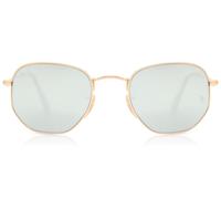 Ray - Ban RB3548N HEXAGONAL 001/30 Unisex Sunglasses Metal Gold Silver Geometric Normal