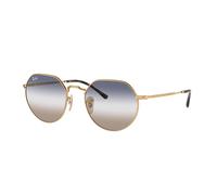 Ray - Ban RB3565 JACK 001/GD Unisex Sunglasses Metal Gold Blue Geometric Normal Shaded