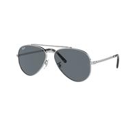 Ray - Ban Unisex Ray - Ban RB3625 NEW AVIATOR 003/R5 Sunglasses Metal Silver Blue Pilot Normal