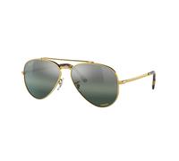 Ray - Ban RB3625 NEW AVIATOR 9196G6 Unisex Sunglasses Metal Gold Blue Pilot Polarized Shaded