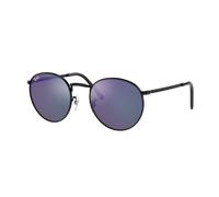 Ray - Ban RB3637 NEW ROUND 002/G1 Unisex Sunglasses Metal Black Blue Pantos Mirrored Mirror