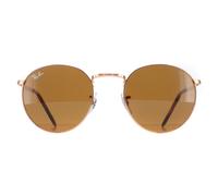 Ray-Ban Sunglasses RB3637 New Round 920233 Rose Gold Brown 50mm
