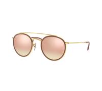 Ray - Ban RB3647N 001/7O Unisex Sunglasses Metal Gold Brown Round Normal
