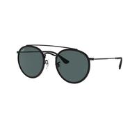 Ray-Ban Sunglasses Black Round Double bridge RB3647 002/R5 DARKEST LENS ON SALE