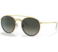 Ray-Ban Sunglasses Unisex Round Double Bridge - Gold Frame Grey Lenses 51-22