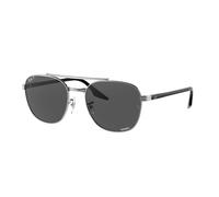 Ray - Ban RB3688 004/K8 Unisex Sunglasses Metal Grey Grey Squared Polarized Anti-glare