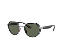 Ray - Ban RB3703M F00771 Unisex Sunglasses Metal Silver Green Geometric Normal