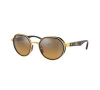 Ray - Ban RB3703M F076A2 Unisex Sunglasses Metal Gold Brown Geometric Polarized Mirror