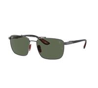 Ray - Ban RB3715M F00171 Man Sunglasses Steel Grey Green Squared Normal