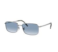 Ray - Ban RB3717 003/3F Unisex Sunglasses Metal Silver Blue Squared Normal Shaded