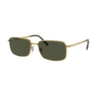 Ray - Ban RB3717 919631 Unisex Sunglasses Metal Gold Green Squared Normal