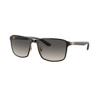 Ray - Ban Unisex RB3721 187/11 Sunglasses Metal Black Grey Squared Normal Shaded