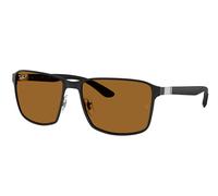Ray-Ban Unisex Sunglass RB3721 Polarized + Lenses - Frame color: Matte Black On Black, Lens color: Bronze Urban Polarized+