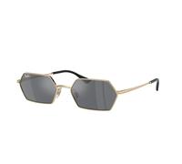 Ray - Ban RB3728 YEVI 92136V Unisex Sunglasses Metal Gold Grey Geometric Normal Mirror