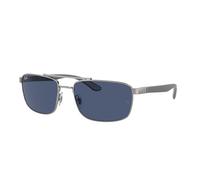 Ray - Ban RB3737 004/80 Unisex Sunglasses Metal Grey Blue Squared Normal