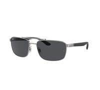 Ray - Ban RB3737 004/87 Unisex Sunglasses Metal Grey Grey Squared Normal
