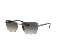 Ray - Ban RB3743M F10111 Unisex Sunglasses Steel Grey Grey Squared Normal Shaded