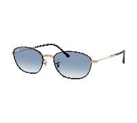 Ray - Ban RB3749 92723F Woman Sunglasses Metal Black Blue Geometric Normal Shaded