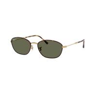 Ray - Ban RB3749 927358 Woman Sunglasses Metal Turtle Green G15 Geometric Polarized