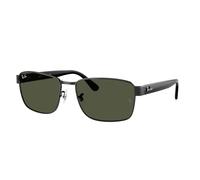 Ray - Ban Unisex RB3750 002/31 Sunglasses Metal Black Green G15 Squared Normal