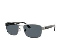 Ray - Ban RB3750 004/R5 Unisex Sunglasses Metal Grey Blue Squared Normal
