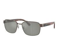 Ray - Ban RB3751 925940 Unisex Sunglasses Metal Bronze Green Squared Mirrored