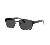 Ray - Ban RB3751CH 002/K8 Unisex Sunglasses Metal Black Grey Squared Polarized