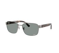 Ray - Ban RB3751CH 004/3R Unisex Sunglasses Metal Grey Squared Polarized