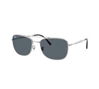Ray - Ban RB3755 003/R5 Unisex Sunglasses Metal Silver Blue Squared Normal