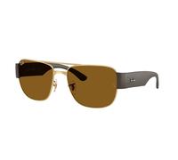 Ray - Ban RB3756 001/33 Unisex Sunglasses Metal Gold Brown Squared Normal