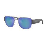 Ray - Ban RB3756CH 004/4L Unisex Sunglasses Metal Grey Squared Polarized Mirror