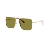 Ray - Ban RB3758 ARI 9213/2 Unisex Sunglasses Metal Gold Green Squared Normal